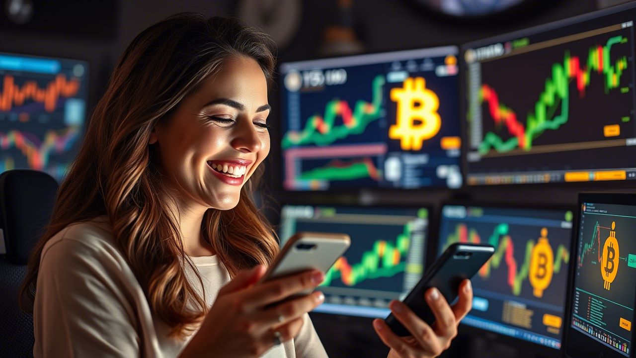 Investor reviewing market performance