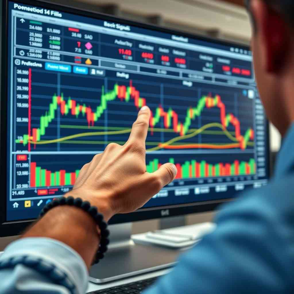 Trader monitoring digital markets